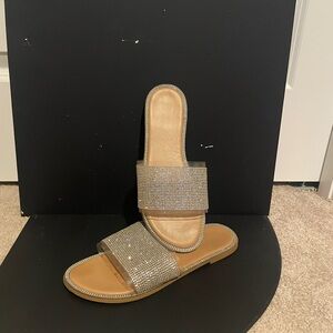 Elegant Rhinestone Slide Sandals